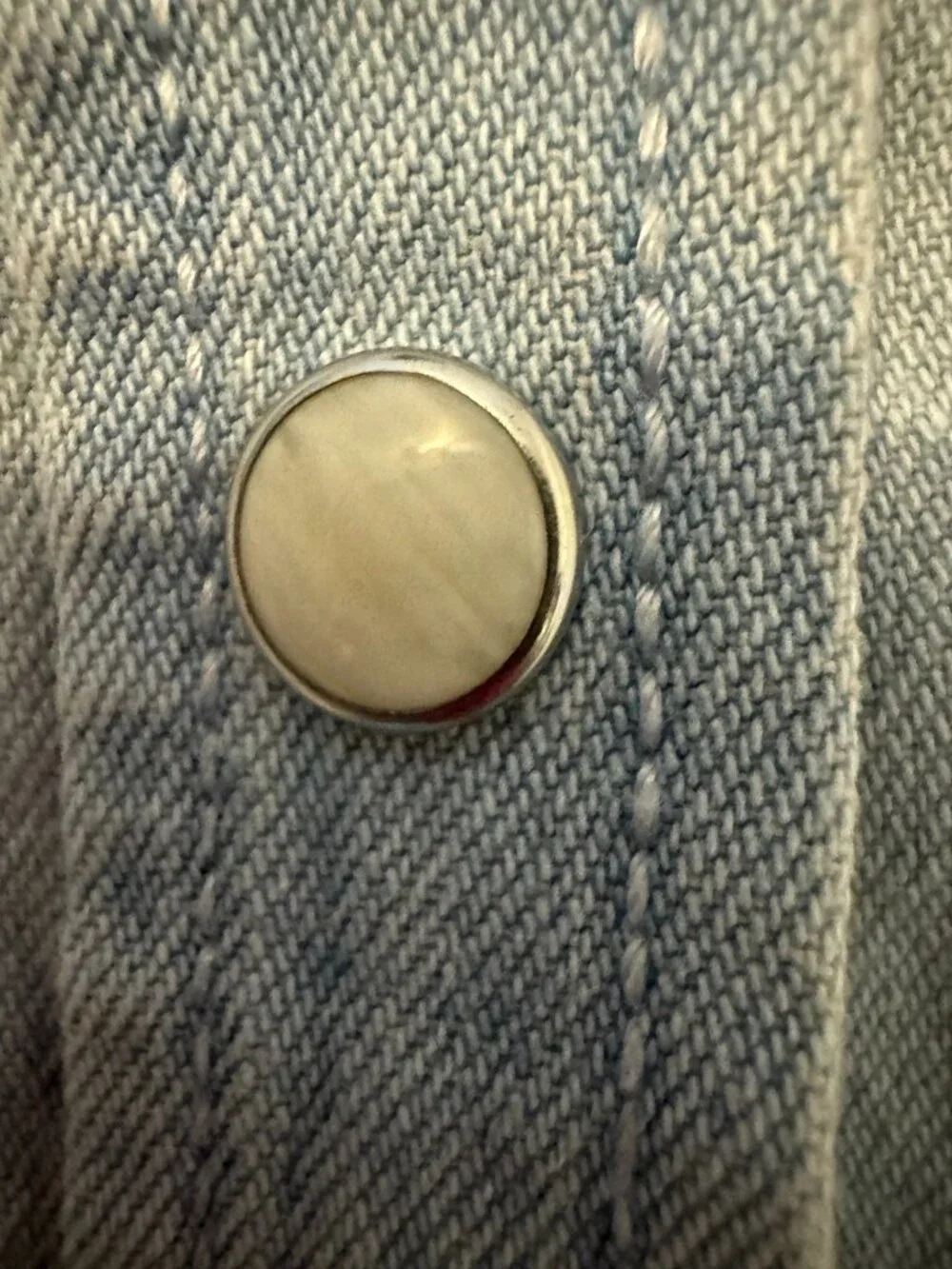Wrangler Retro Light Wash Blue Jean Western Shirt Peal Button Down Size XL - Picture 10 of 11